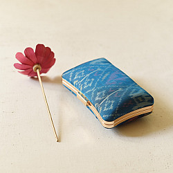 A pocket full of joy ~ Patola Clutch Blue Purse 