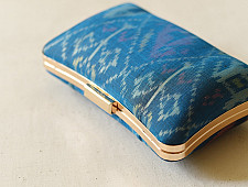 A pocket full of joy ~ Patola Clutch Blue Purse 