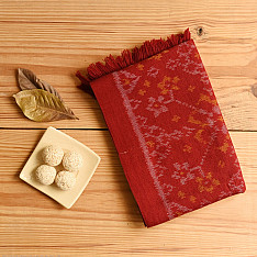 Vasant . वसंत ~ Woolen Patola Muffler ~ Maroon