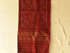 Vasant . वसंत ~ Woolen Patola Muffler ~ Maroon