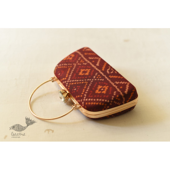 shop Patola Silk Purse / Sling Maroon Bag