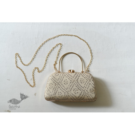 shop handmade Patola Silk Purse / Sling Off White Bag 