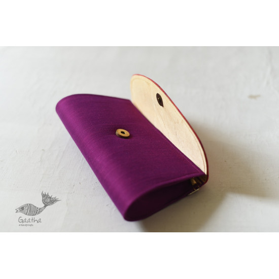 shop handmade Patola Purse Purple & Orange