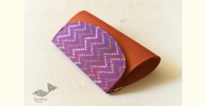 A pocket full of joy | Patola Clutch Purse - Golden & Purple