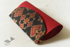 A pocket full of joy | Patola Clutch Purse - Red & Black