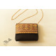 shop Patola Clutch Purse - Black & Golden