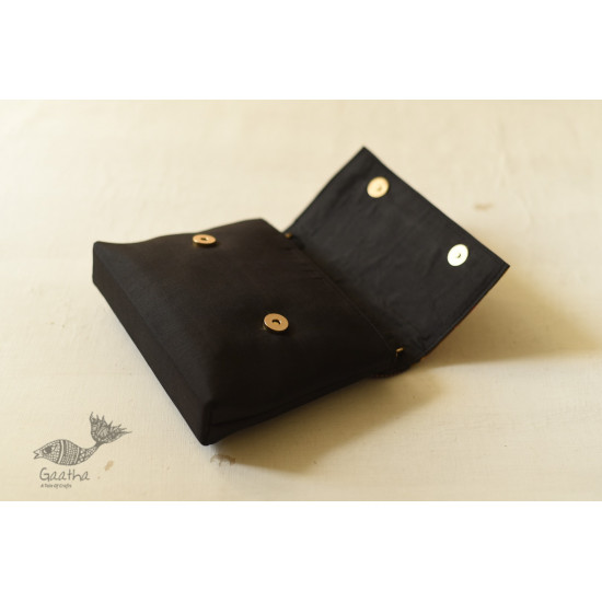 shop Patola Clutch Purse - Black & Golden