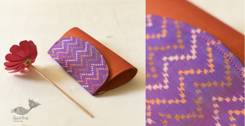 shop handmade Patola Purse Golden & Purple