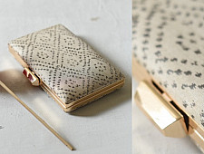 A pocket full of joy ✧ Patola Silk Clip Clutch / Sling Handbag - Off White