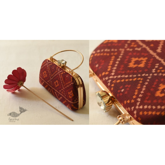 shop Patola Silk Purse / Sling Maroon Bag