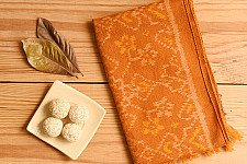 Vasant . वसंत ~ Woolen Patola Muffler ~ Mustard