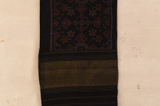 Vasant . वसंत ~ Handwoven Woolen Patola Black Muffler