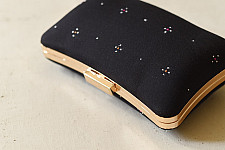 A pocket full of joy ~ Tangaliya Clutch Purse / Black Sling Bag