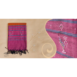 Tangaliya ~ Dupatta ~ Brown and Pink