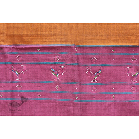 Tangaliya ~ Dupatta ~ Brown and Pink