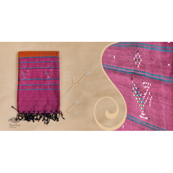 Tangaliya ~ Dupatta ~ Brown and Pink