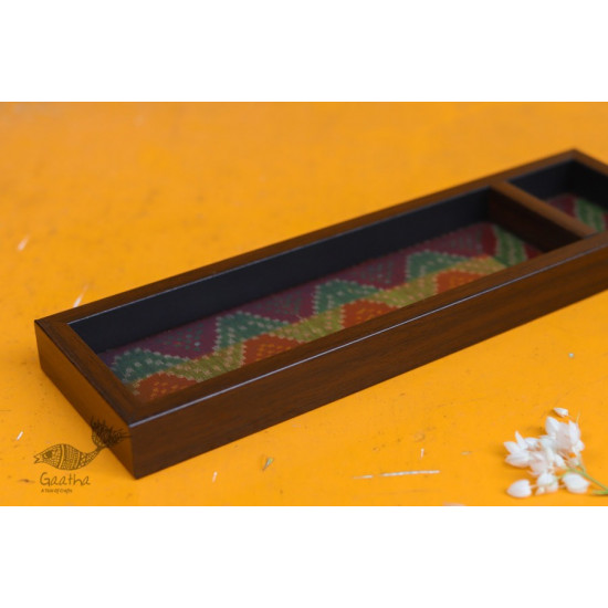 shop Patola Maroon Serving Tray