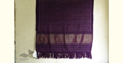 Vasant . वसंत | Woolen Ikat Patola Shawl ~ Purple