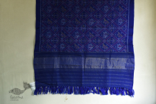 Vasant . वसंत | Woolen Ikat Patola Shawl ~ Blue