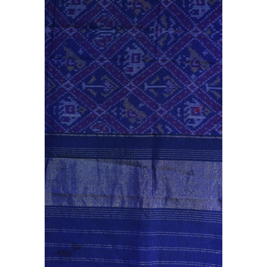 shop patola woolen shawl-Blue