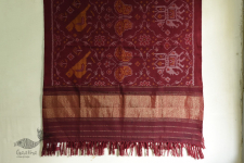 Vasant . वसंत | Handwoven Woolen Ikat Patola Shawl 