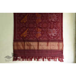 Vasant . वसंत | Handwoven Woolen Ikat Patola Shawl 