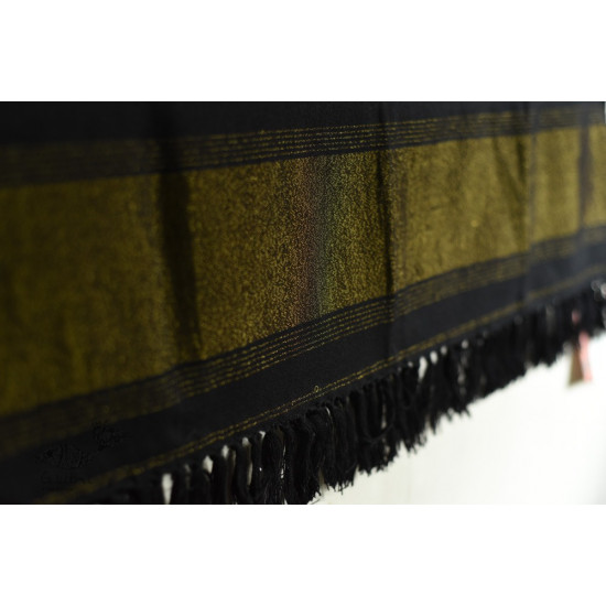 shop patola woolen shawl ~ Black