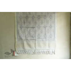 Vasant . वसंत | Woolen Ikat Patola Shawl ~ Off White