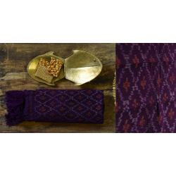 Vasant . वसंत | Woolen Ikat Patola Shawl ~ Purple