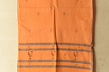 Tangaliya ~ Handwoven Cotton Stole - Orange