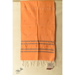 Tangaliya ~ Handwoven Cotton Stole - Orange