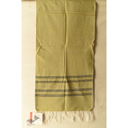 Tangaliya ~ Handwoven Cotton Stole - Pista Green