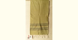 Tangaliya ~ Handwoven Cotton Stole - Pista Green