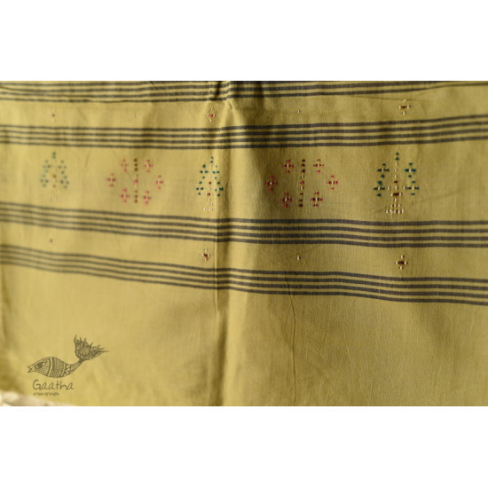 shop Handwoven Tangaliya Cotton Green Stole