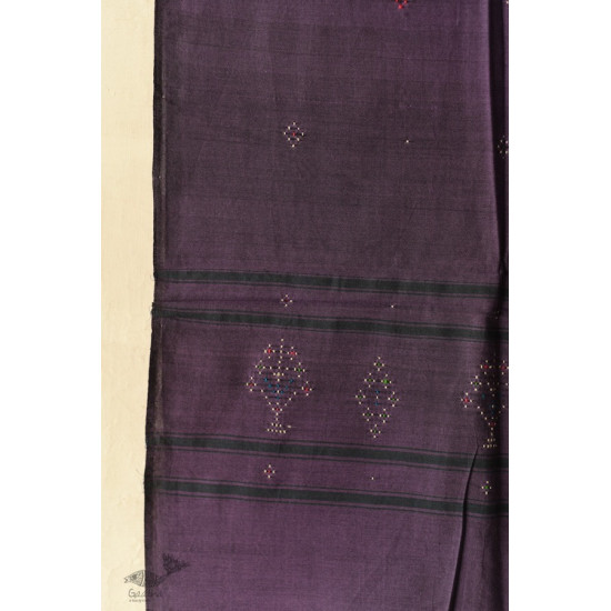 shop Handwoven Tangaliya Cotton Purple Stole