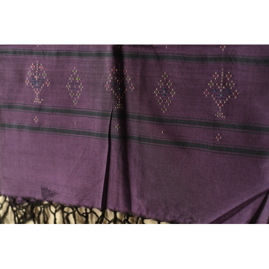 shop Handwoven Tangaliya Cotton Purple Stole