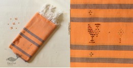 Tangaliya ~ Handwoven Cotton Stole - Orange