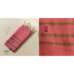 Tangaliya ~ Handwoven Cotton Stole - Pink