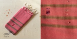 Tangaliya ~ Handwoven Cotton Stole - Pink