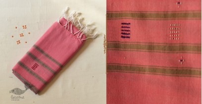 Tangaliya ~ Handwoven Cotton Stole - Pink
