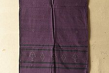 Tangaliya ~ Handwoven Cotton Stole ~ Purple 