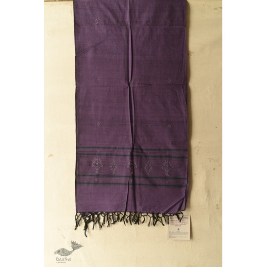 shop Handwoven Tangaliya Cotton Purple Stole