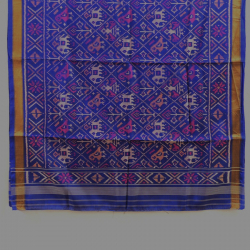 Rasika . रसिका ~ Patola Silk Dupatta ~ Dark Blue