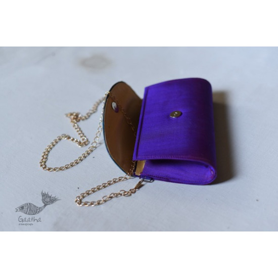 shop handmade Patola Purse Purple & Grey Bag 