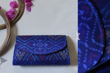 A pocket full of joy ~ Patola Clutch Purse - Blue