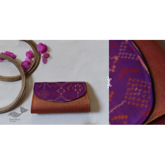 shop handmade Patola Purse / Sling Golden & Purple Bag 