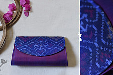 A pocket full of joy ~ Patola Clutch Purse - Pink & Blue 