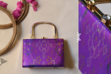 A pocket full of joy ~ Patola Purse with Handle - Magenta 