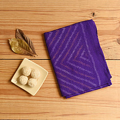 Vasant . वसंत ~ Woolen Patola Muffler ~ Blue Laheriya