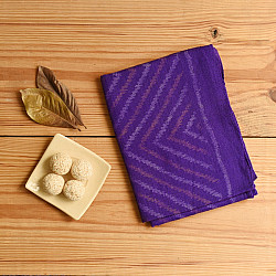 Vasant . वसंत ~ Woolen Patola Muffler ~ Blue Laheriya